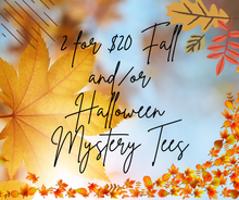 Load image into Gallery viewer, 2 For 20 Fall/Halloween Mystery Tees