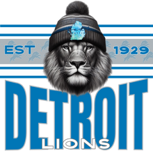Load image into Gallery viewer, Detroit Black Lion Beanie Stripes Est