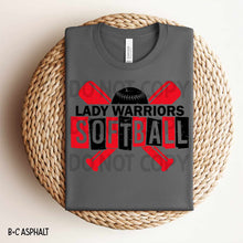 Load image into Gallery viewer, Lady Warriors Softball Distressed Blocks