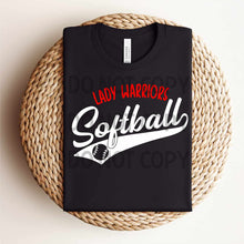 Load image into Gallery viewer, Lady Warriors Softball Swoosh
