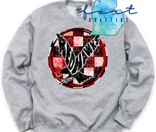 Load image into Gallery viewer, Red Hawk Checkered Circle Shirt