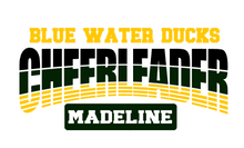 Load image into Gallery viewer, Stacked Stripes Team Mascot Cheer Customizable Shirt