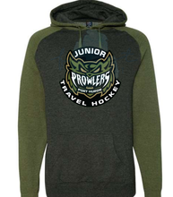 Load image into Gallery viewer, Color Block Raglan Hoodie with Print