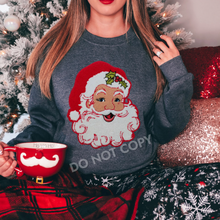 Load image into Gallery viewer, Red Santa Light Skin Chenille Patch Shirt