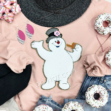 Load image into Gallery viewer, Snowman Chenille Patch Shirt
