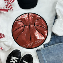 Load image into Gallery viewer, Basketball Sequins Patch Shirt