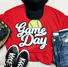 Load image into Gallery viewer, Game Day Softball Chenille Patch Shirt