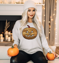 Load image into Gallery viewer, Pumpkin Sequins Patch Shirt