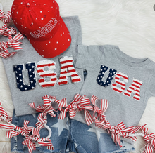 Load image into Gallery viewer, USA Sequins Patch Shirt