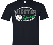 Load image into Gallery viewer, Swirl Oval Mascot Volleyball Customizable Shirt