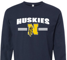 Load image into Gallery viewer, Distressed Warped Huskies Striped Shirt