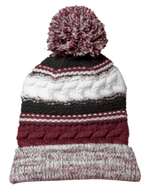 Load image into Gallery viewer, Pom Pom Team Beanie With Patch