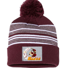 Load image into Gallery viewer, Fort Gratiot Middle School Bands Pom Beanie with Logo Patch