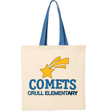 Load image into Gallery viewer, Crull Comets Economical Tote with Contrast Color Handles