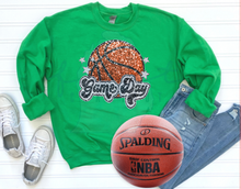 Load image into Gallery viewer, Game Day Faux Sequin Glitter Embroidery Basketball
