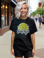 Load image into Gallery viewer, Game Day Faux Sequin Glitter Embroidery Tennis Ball