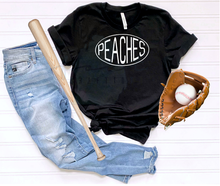 Load image into Gallery viewer, Rockford Peaches Oval Logo Peach or Black