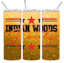 Load image into Gallery viewer, Indian Woods Elementary Tumbler Glitter Look Gold