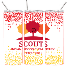 Load image into Gallery viewer, Indian Woods Elementary Tumbler Red/Gold Dots