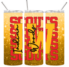Load image into Gallery viewer, Indian Woods Elementary Tumbler Glitter Look Gold