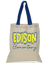 Load image into Gallery viewer, Thomas Edison Elementary Economical Tote with Contrast Color Handles