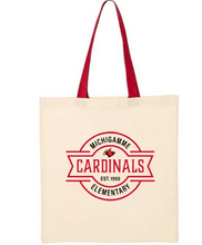 Load image into Gallery viewer, Michigamme Elementary Economical Tote with Contrast Color Handles