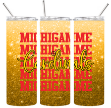 Load image into Gallery viewer, Michigamme Elementary Tumbler Glitter Look Gold