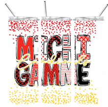 Load image into Gallery viewer, Michigamme Elementary Tumbler Red/Gold Dots