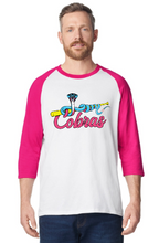 Load image into Gallery viewer, Kimball Cobras Softball Unisex 3/4 Raglan T-Shirt