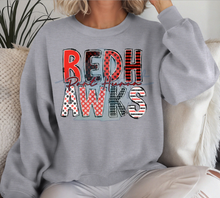 Load image into Gallery viewer, Red and Black Alpha Port Huron Red Hawks
