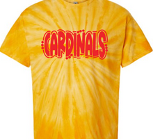Load image into Gallery viewer, Michigamme Doodle Cardinals Tie Dye - TEE ONLY