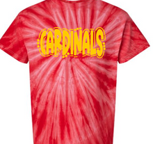 Load image into Gallery viewer, Michigamme Doodle Cardinals Tie Dye - TEE ONLY