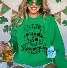 Load image into Gallery viewer, Let The Shenanigans Begin Skull St. Patrick's Day