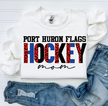 Load image into Gallery viewer, Port Huron Flags Leopard Hockey Mom (sis, etc)