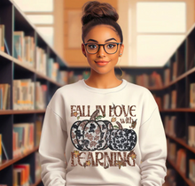 Load image into Gallery viewer, Fall In Love With Learning Faux Sparkle Shirt