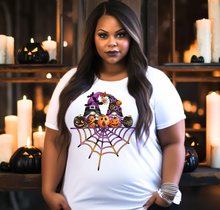 Load image into Gallery viewer, Gnomes Pumpkins Web Shirt