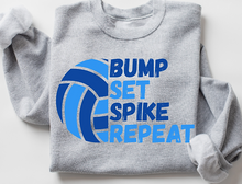 Load image into Gallery viewer, Bump Set Spike Repeat Volleyball Customizable Shirt