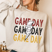 Load image into Gallery viewer, Game Day Stacked Lightning Bolt Volleyball Customizable Shirt