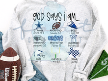 Load image into Gallery viewer, God Says I Am Football Customizable Shirt