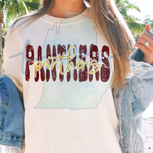 Load image into Gallery viewer, Distressed Knockout Mascot Customizable Shirt