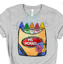 Load image into Gallery viewer, Teacher/School/Special Crayon Box Customizable Shirt