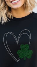 Load image into Gallery viewer, Heart Shamrock Sparkle (flat sequins)