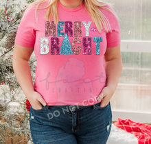 Load image into Gallery viewer, Merry & Bright Faux (fake) Glitter Sparkle