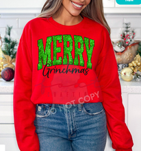 Load image into Gallery viewer, Merry Grinchmas Faux (fake) Glitter Sparkle
