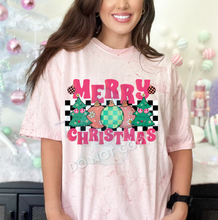 Load image into Gallery viewer, Retro Checkered Pink Merry Christmas