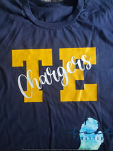 Load image into Gallery viewer, Thomas Edison Block TE Chargers Tshirt