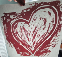 Load image into Gallery viewer, Red Distressed Heart T-shirt Valentine's Day