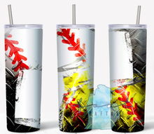 Load image into Gallery viewer, Custom Baseball/Softball 20 oz Skinny Tumbler