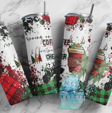 Load image into Gallery viewer, Running On Coffee and Christmas Cheer Tumbler