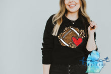 Load image into Gallery viewer, Leopard Football Heart Shirt